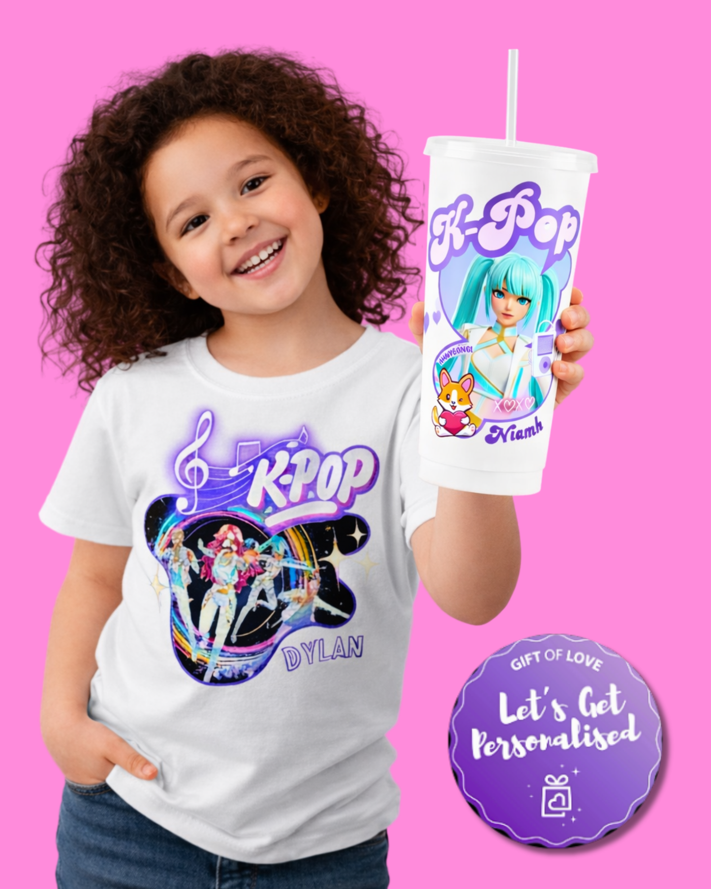 Neon Dream K-Pop Custom Cold Cup