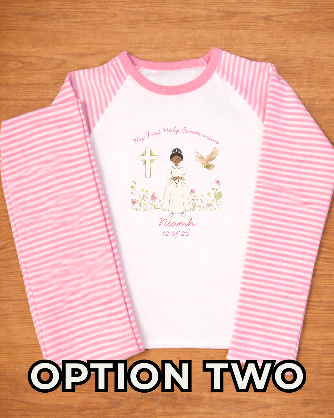 Pink Holy Communion Pyjamas - Personalised