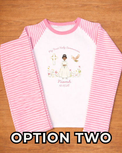 Pink Holy Communion Pyjamas - Personalised