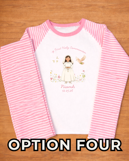 Pink Holy Communion Pyjamas - Personalised