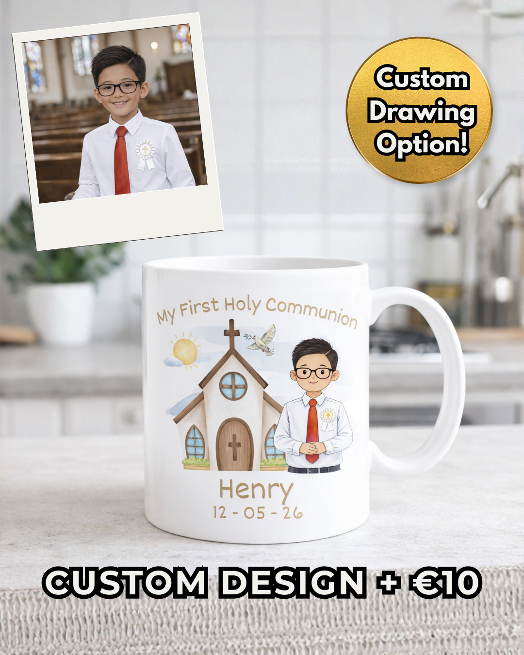 Boys Communion Mug - Custom