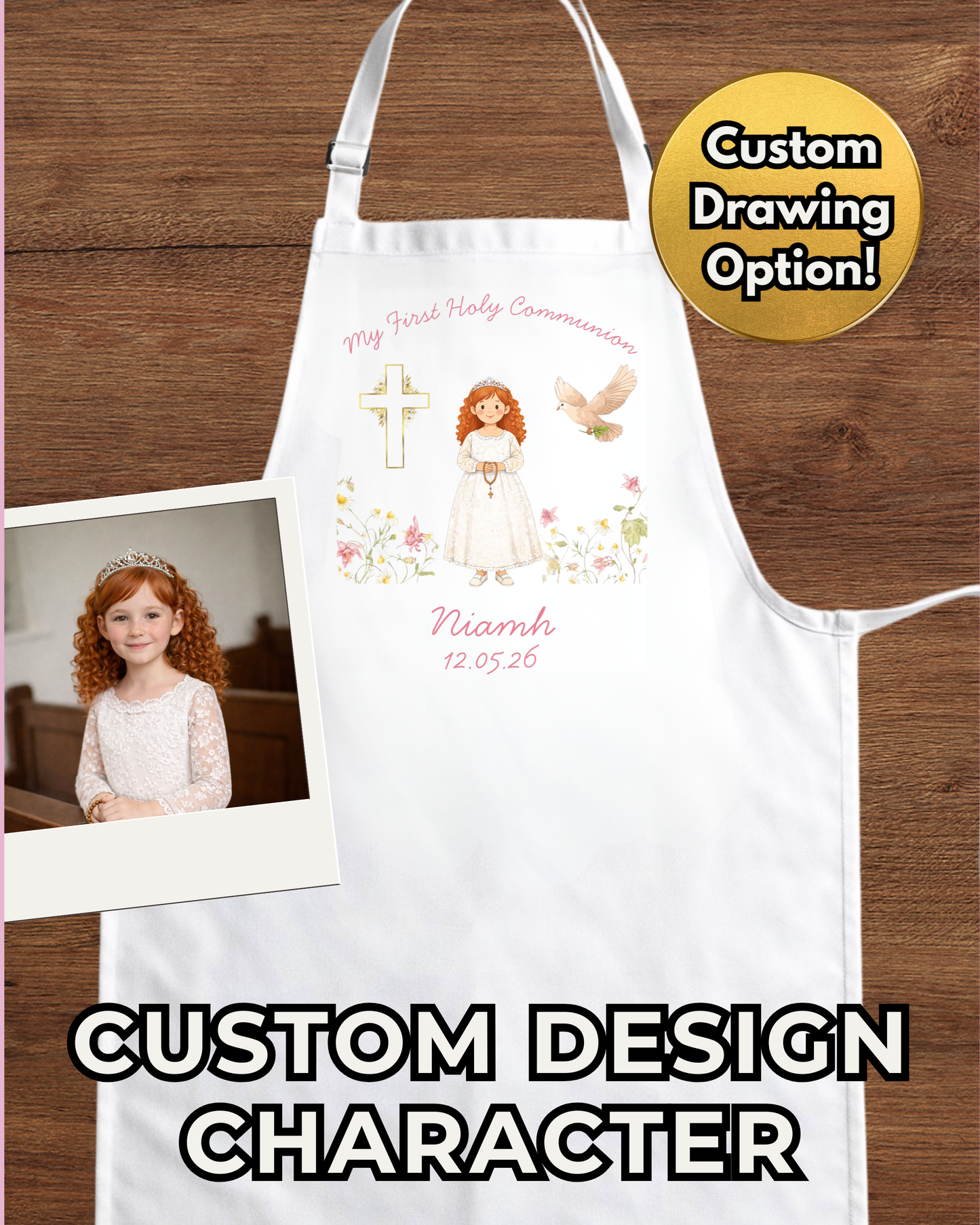 Custom Holy Communion Apron - Personalised