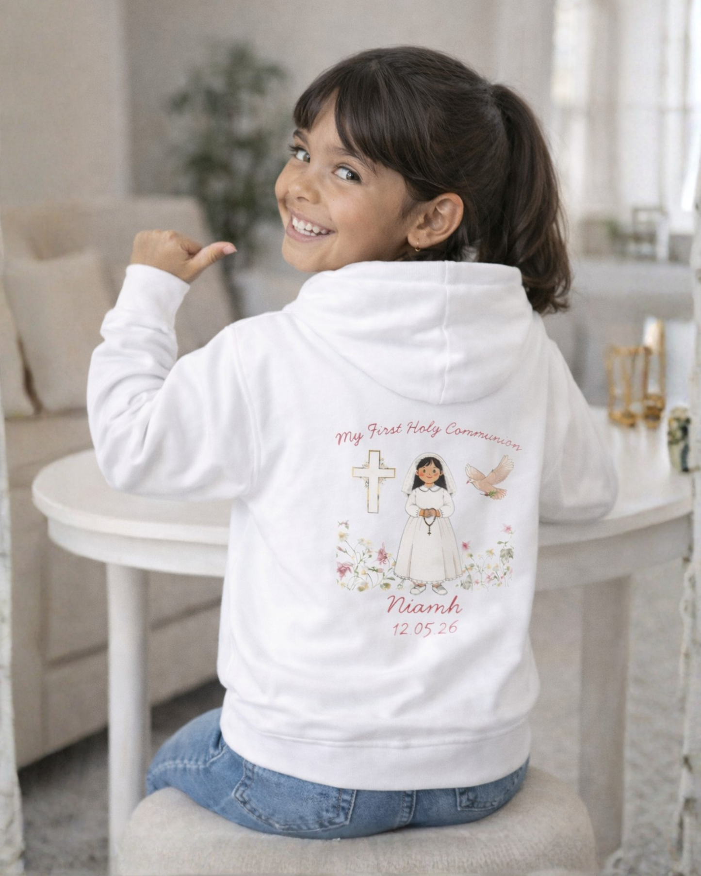 Girl’s Holy Communion Hoodie - Personalised