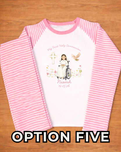 Pink Holy Communion Pyjamas - Personalised