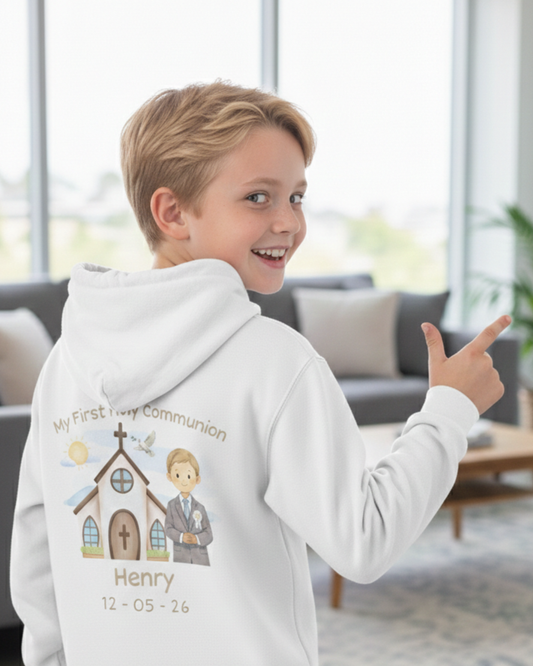 Boy’s Holy Communion Hoodie - Personalised