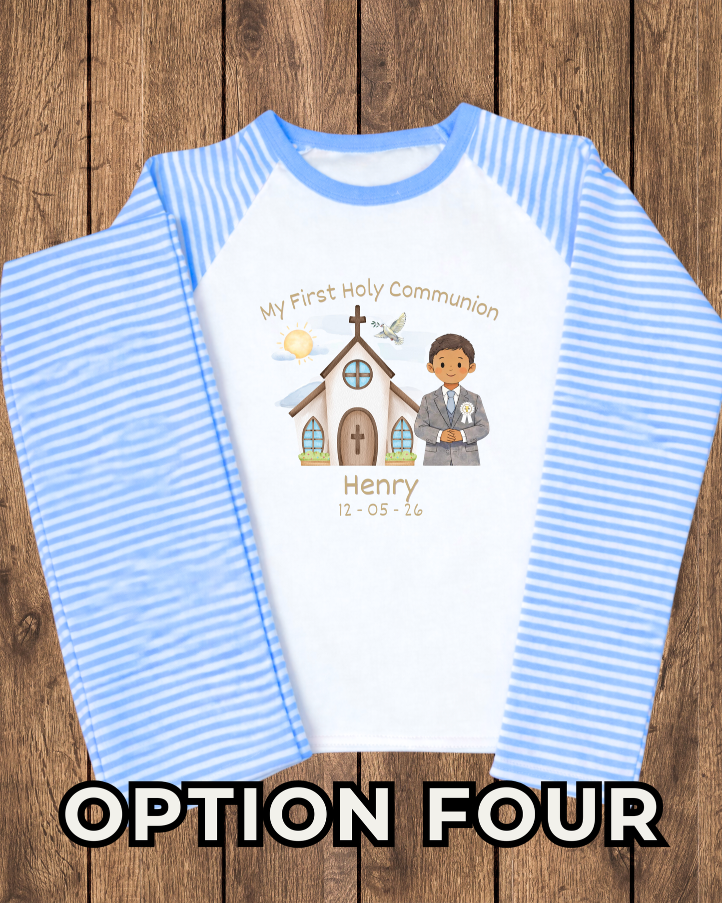 Blue Holy Communion Pyjamas - Personalised
