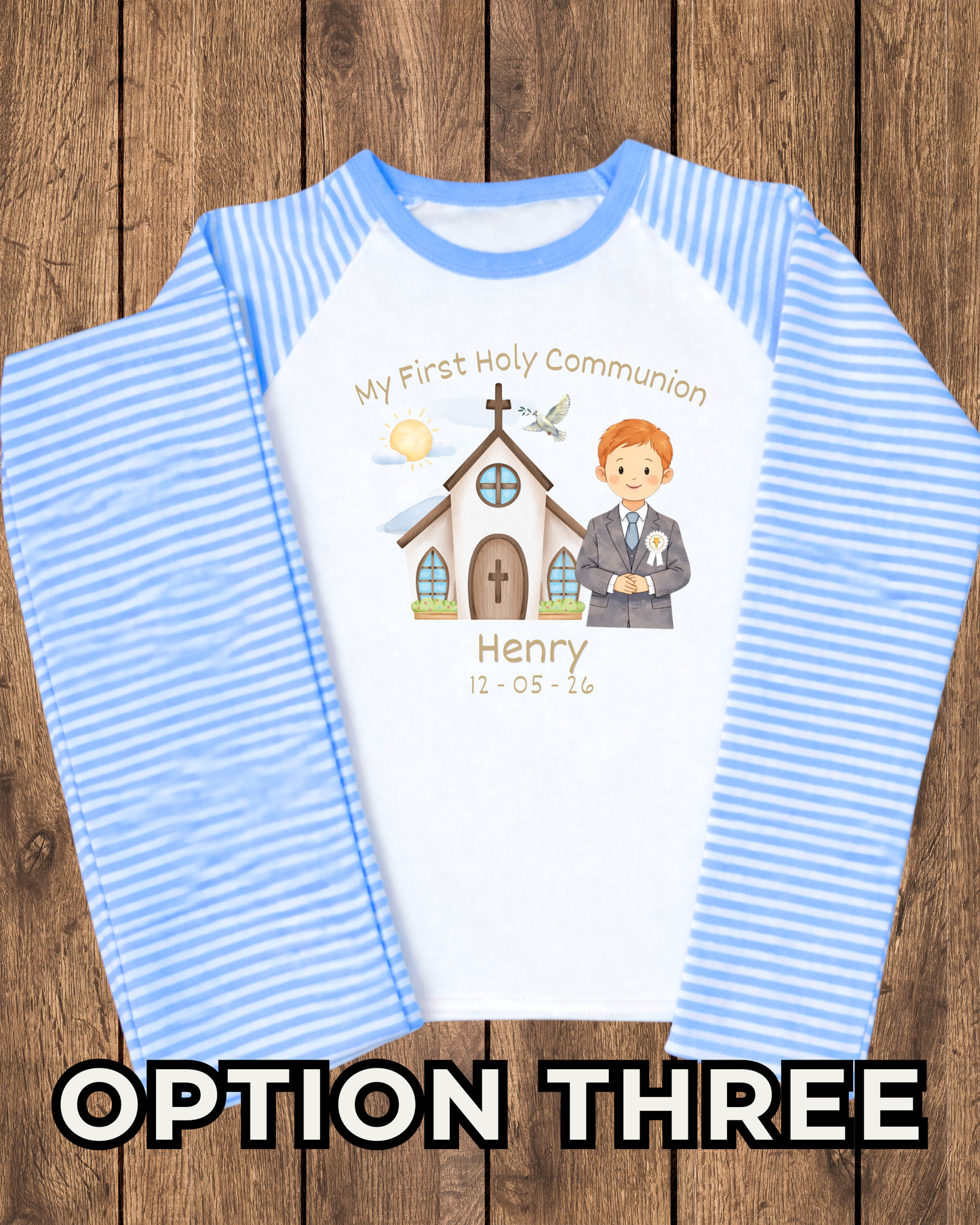 Blue Holy Communion Pyjamas - Personalised