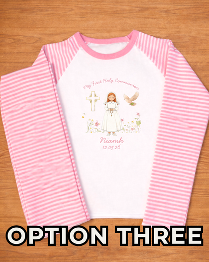 Pink Holy Communion Pyjamas - Personalised