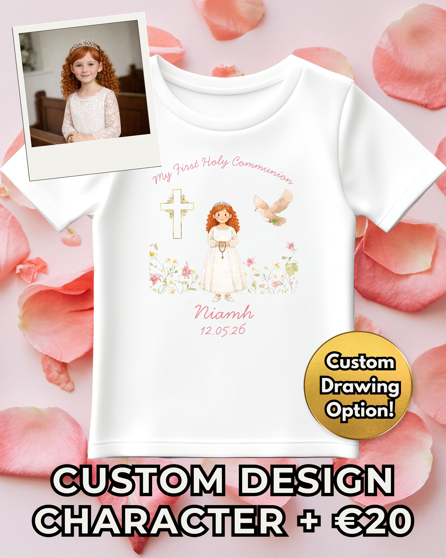 Girl’s Holy Communion T-Shirt - Custom Options