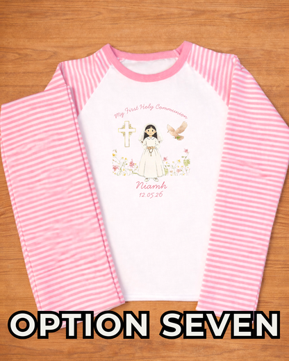 Pink Holy Communion Pyjamas - Personalised