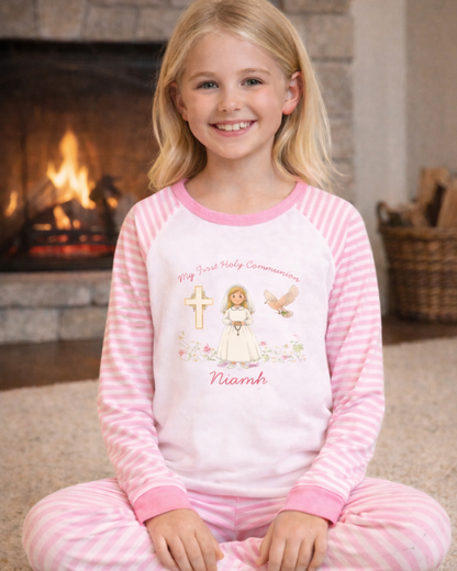 Pink Holy Communion Pyjamas - Personalised