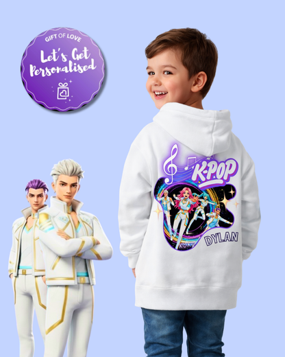 Luxury K-Pop Hoodie for Kids – Personalised Name Print