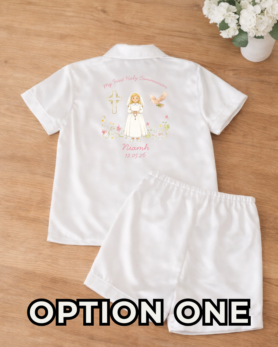 Satin Pyjamas - First Holy Communion Custom