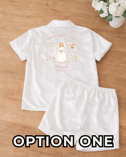 Satin Pyjamas - First Holy Communion Custom