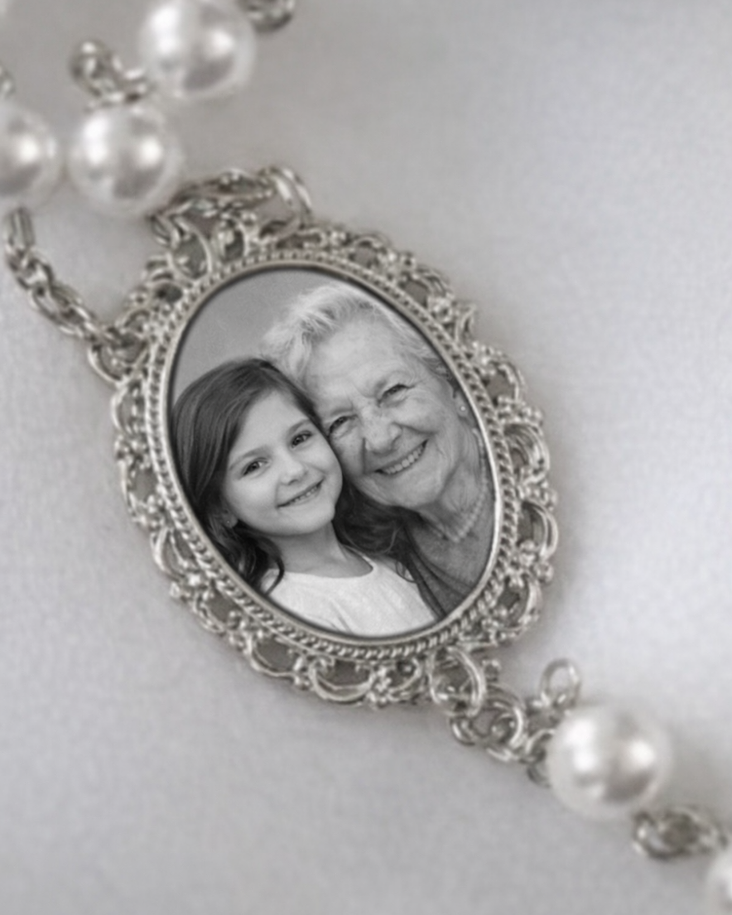 Personalised Holy Communion Rosary Beads with Photo Keepsake