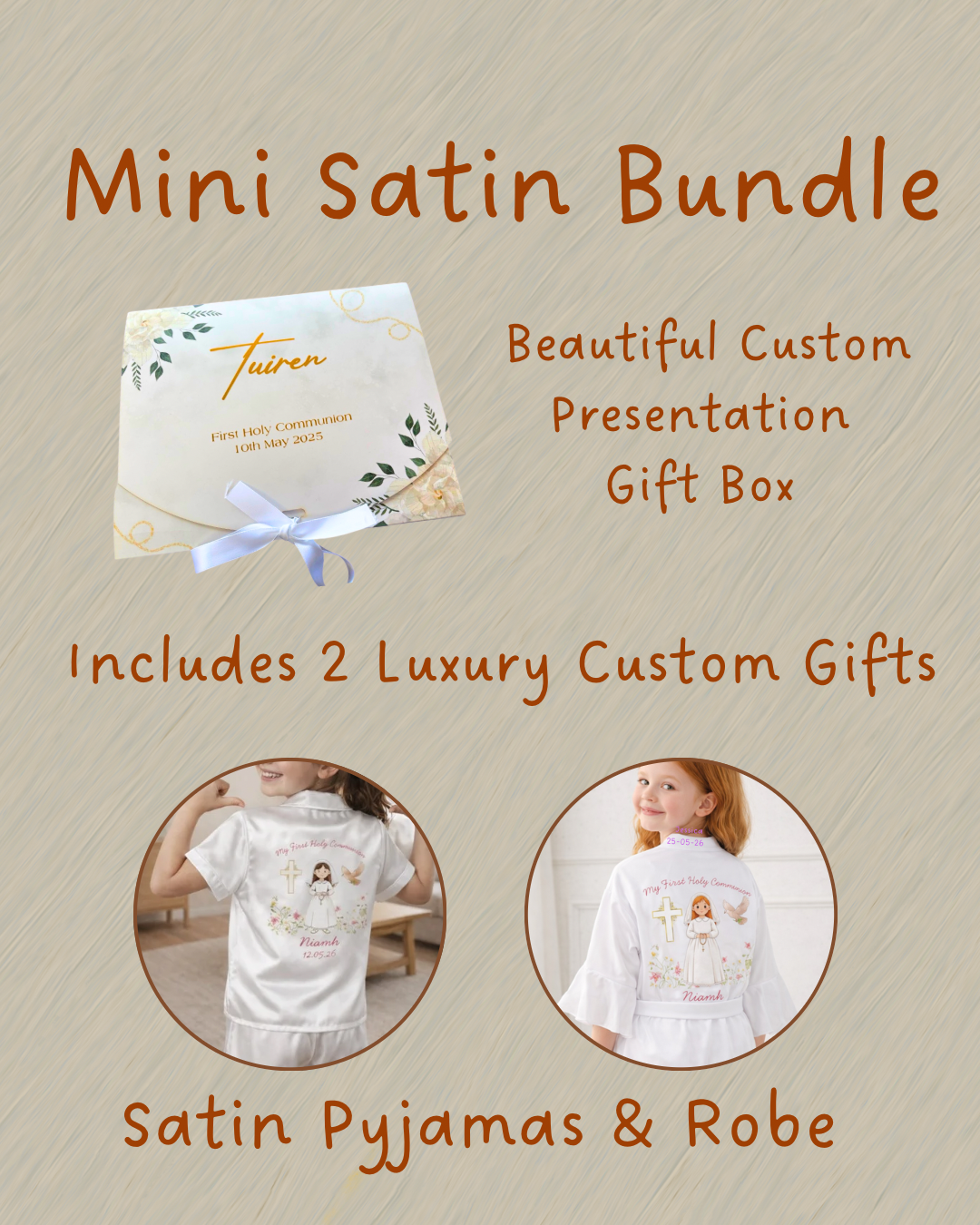 Girls Satin Bundle First Holy Communion Gift Box – Personalised Luxury Gifts