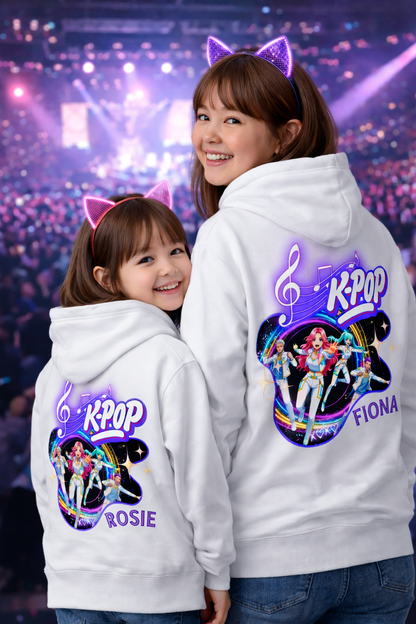 Luxury K-Pop Hoodie for Kids – Personalised Name Print