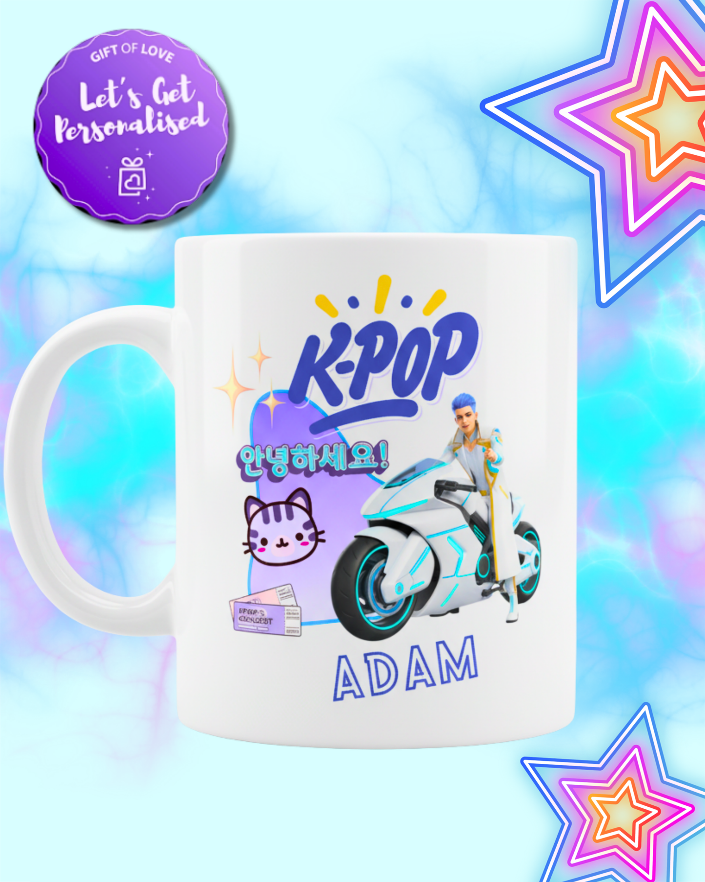 Neon Idol K-Pop Custom Mug