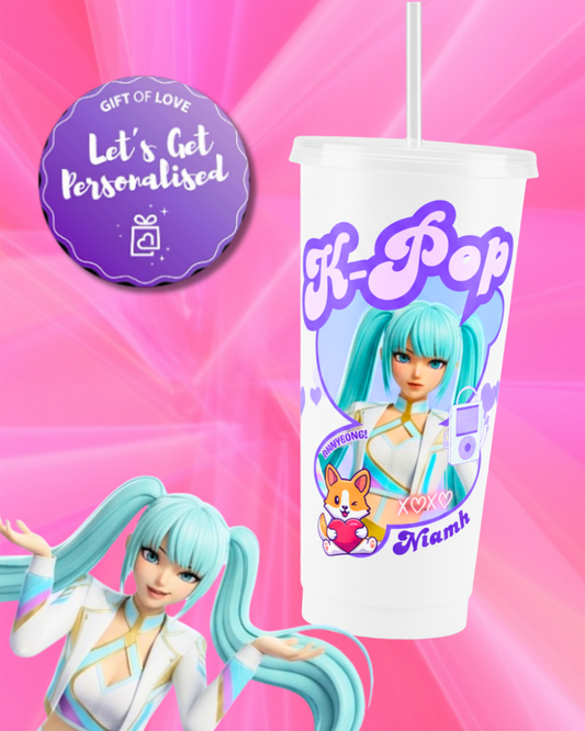 Neon Dream K-Pop Custom Cold Cup