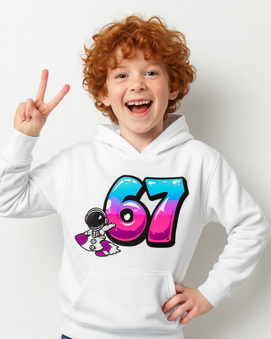 “67” Astronaut Hoodie for Kids